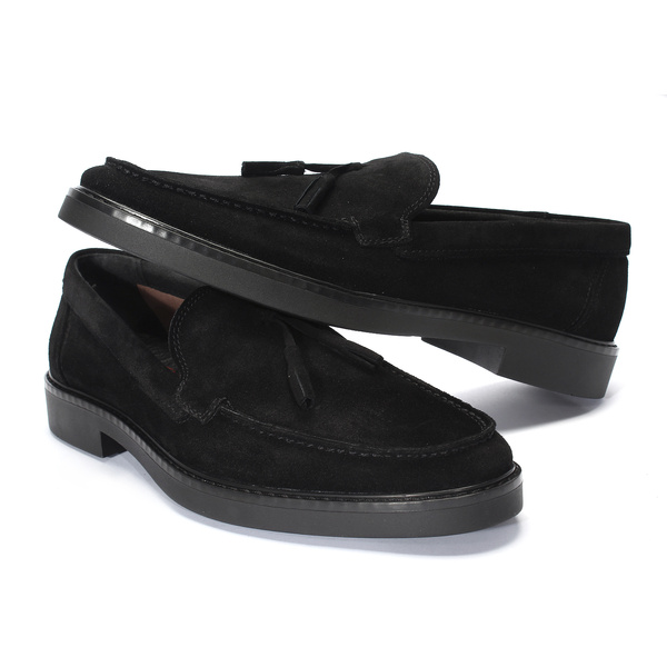 Czarne mokasyny męskie GRANT