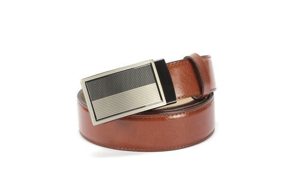 Skórzany brązowy pasek męski