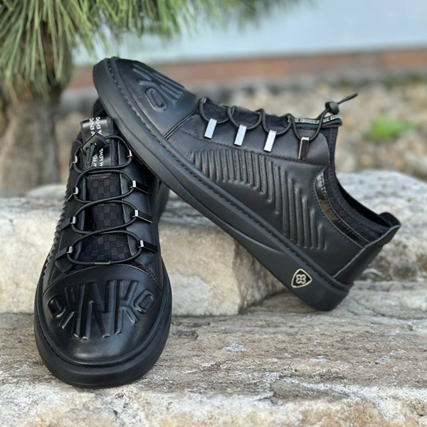 Czarne sneakersy męskie FABRIZIO