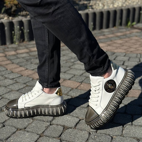 Białe sneakersy męskie VINCENZO