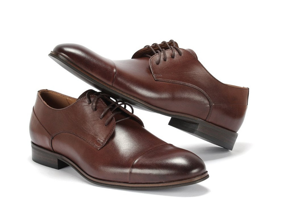 Ciemno-brązowe półbuty wizytowe 3724