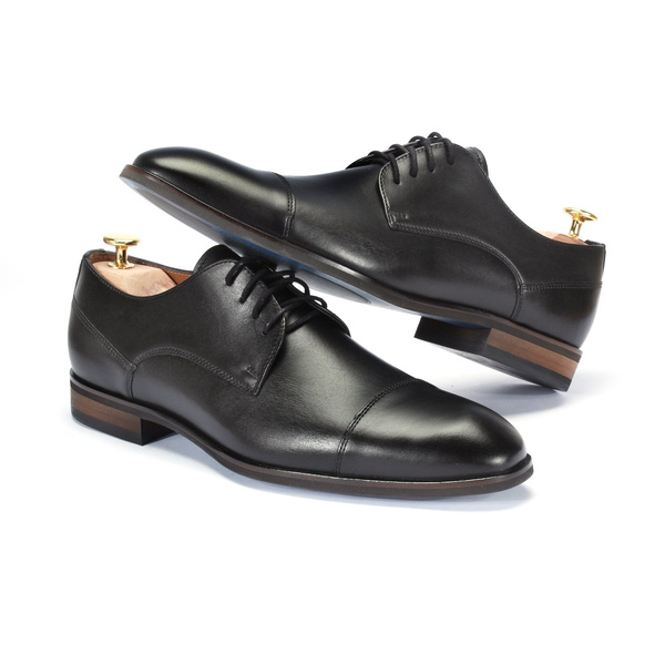 Czarne półbuty wizytowe JEREMIASZ