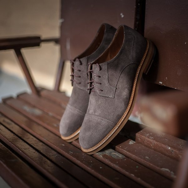 Popielate półbuty męskie Abraham