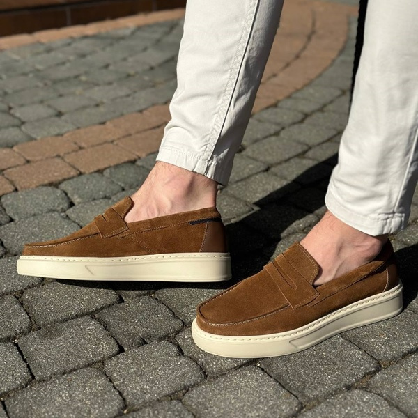 Brązowe mokasyny męskie TIMEO II