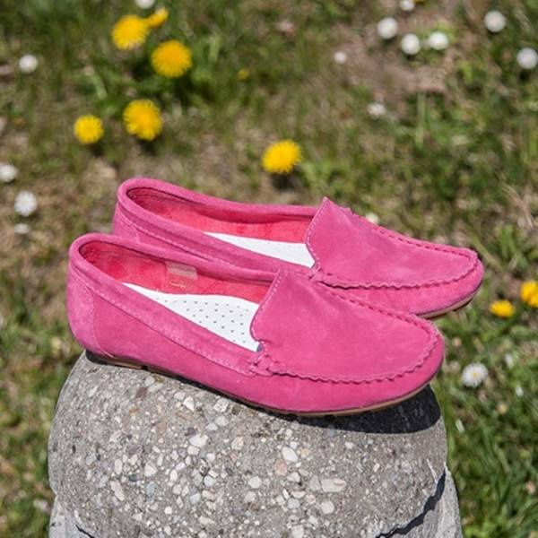 Mokasyny damskie fuxia SOFIA