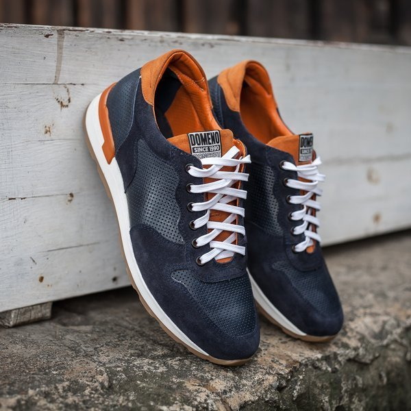 Granatowe Sneakersy Męskie Mati