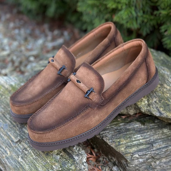 Brązowe mokasyny męskie CLOVIS