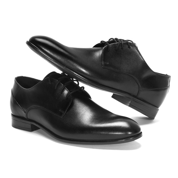 Czarne półbuty wizytowe MARCH