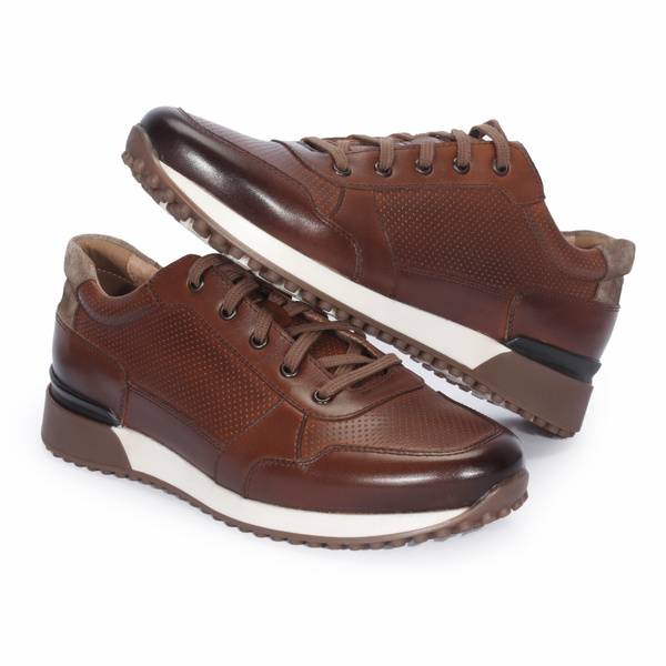 Brązowe sneakersy męskie ANDREA II