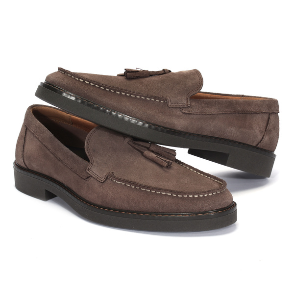 Popielate mokasyny męskie GRANT