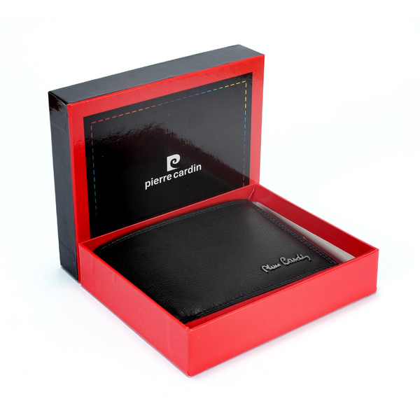 Czarny portfel męski Pierre Cardin