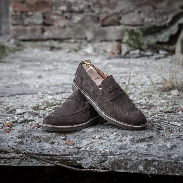 Brązowe mokasyny męskie LUCA