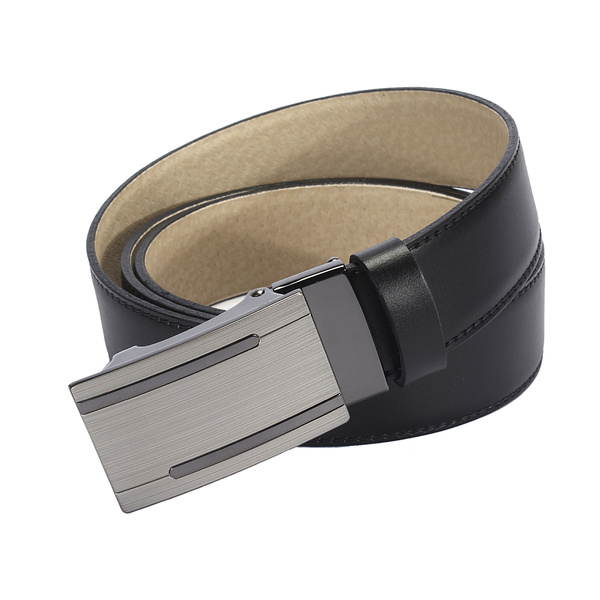 Skórzany czarny pasek męski