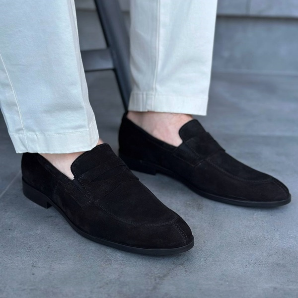 Czarne mokasyny męskie MAKSYM