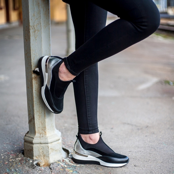 Czarne sneakersy damskie INGRID