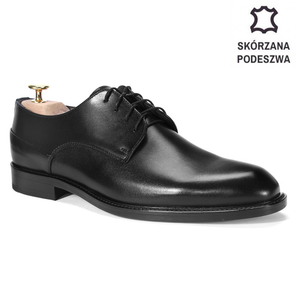 Czarne półbuty wizytowe CYRYL
