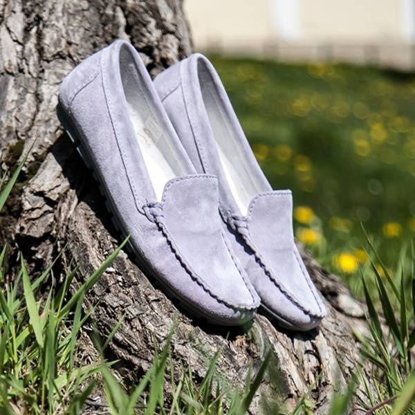 Liliowe mokasyny damskie SOFIA