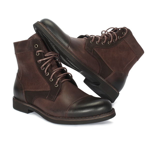 Brązowe trzewiki męskie 5406