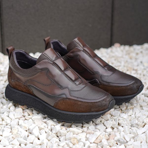 Brązowe sneakersy męskie BLAGO