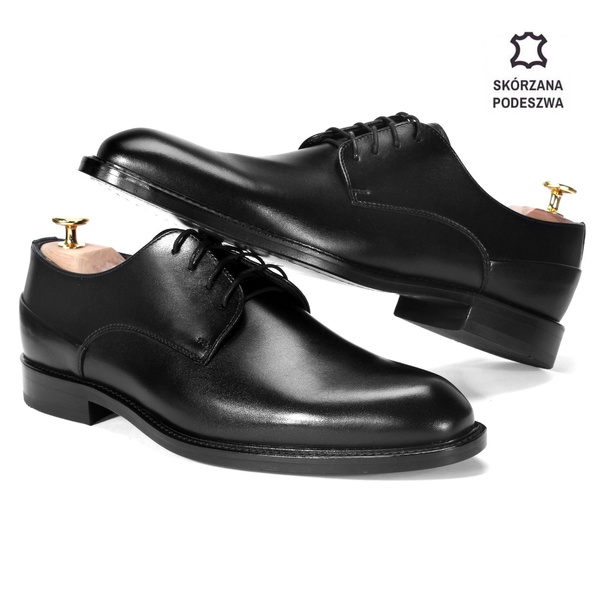 Czarne półbuty wizytowe CYRYL