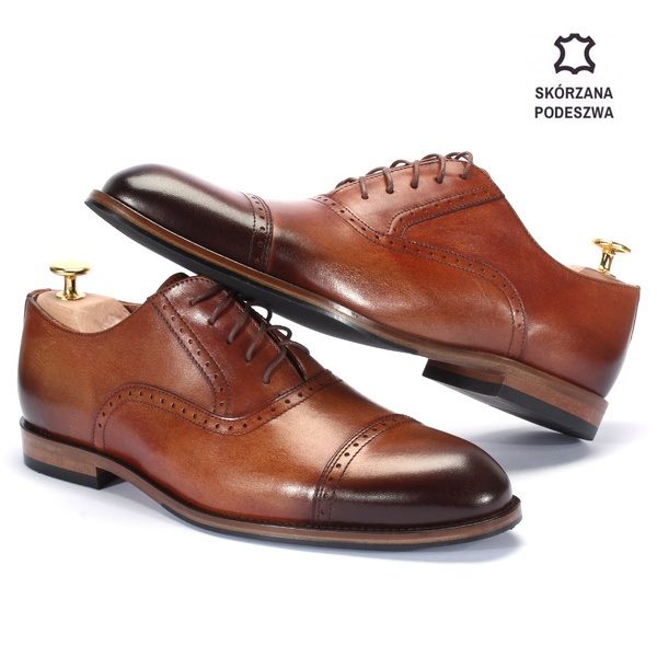 Brązowe półbuty wizytowe ALOJZY