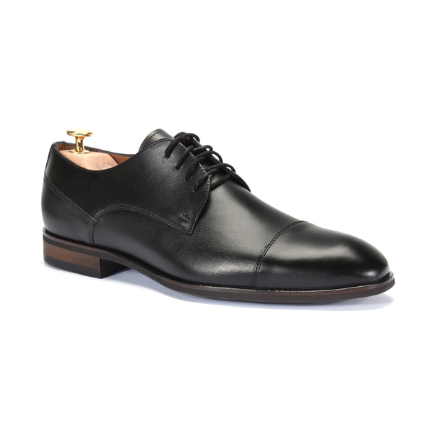 Czarne półbuty wizytowe JEREMIASZ