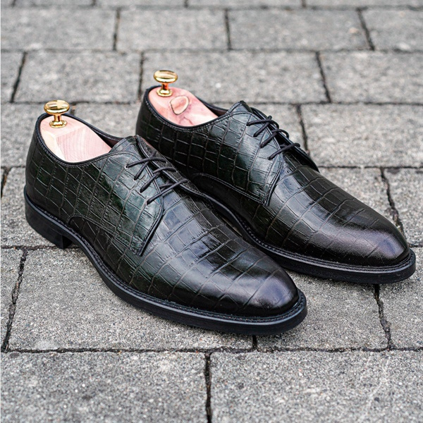 Zielone półbuty wizytowe DAVIS