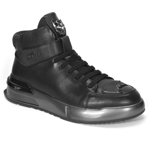 Czarne sneakersy męskie SAWERIO