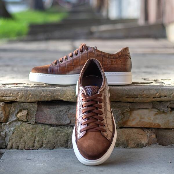 Brązowe sneakersy LEWIN