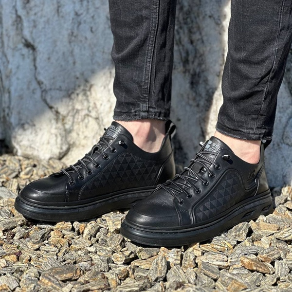 Czarne sneakersy męskie NORBERTO