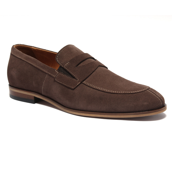 Ciemno-Brązowe mokasyny męskie MAKSYM