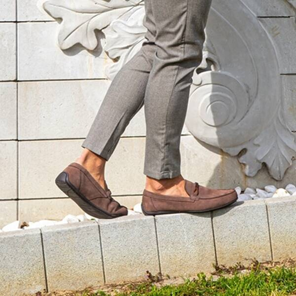 Brązowe mokasyny męskie NIKO