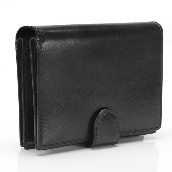 Czarny portfel damski TOS 8075