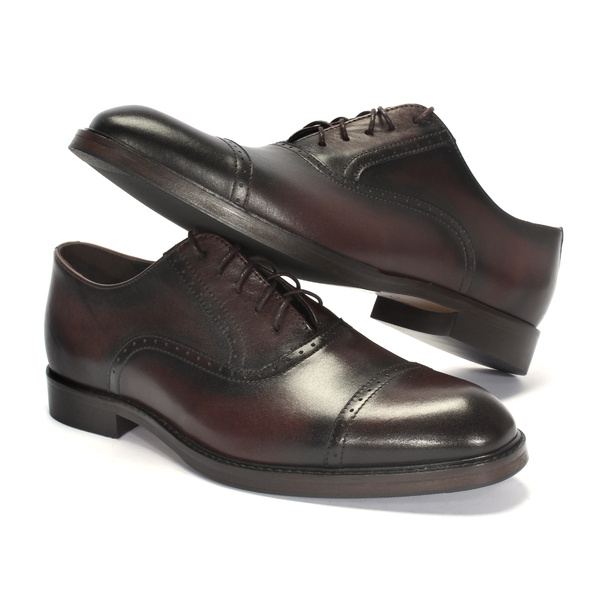 Ciemno-Brązowe półbuty wizytowe ALOJZY