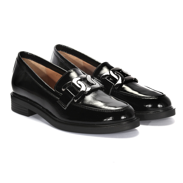 Czarne mokasyny damskie LILA