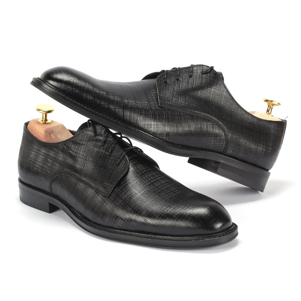 Czarne półbuty wizytowe LUCIANO