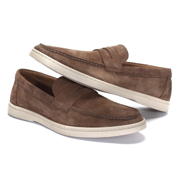 Brązowe mokasyny męskie ENRIQUE