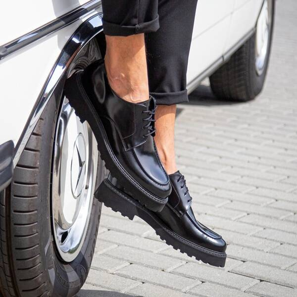 Czarne półbuty męskie RAPHAEL