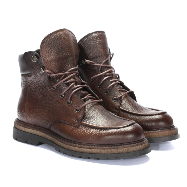 Brązowe trzewiki męskie 7413