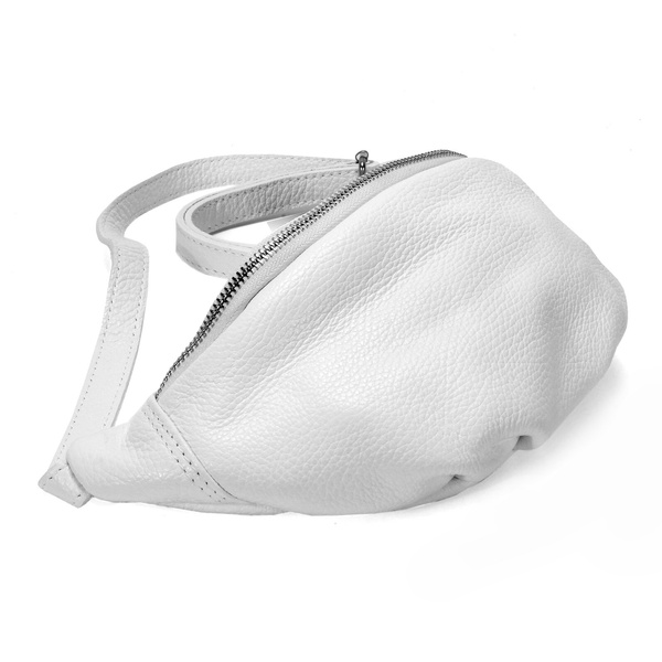 Biała skórzana nerka ELIZA