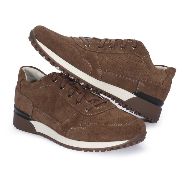 Brązowe sneakersy męskie ANDREA