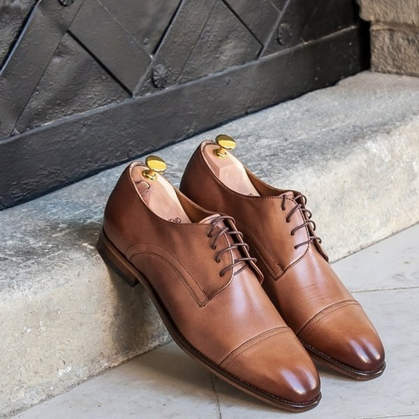 Brązowe półbuty wizytowe PEDRO