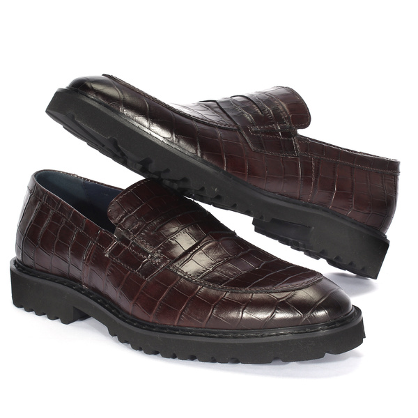 Brązowe mokasyny męskie GABRIEL