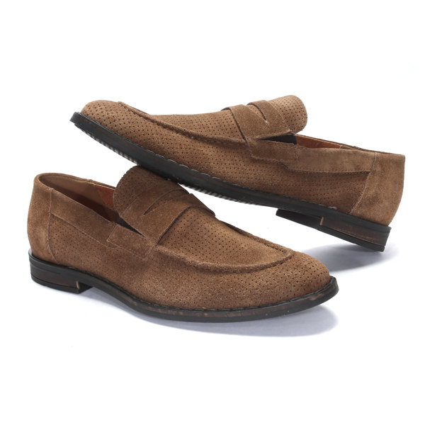 Brązowe mokasyny męskie PATER