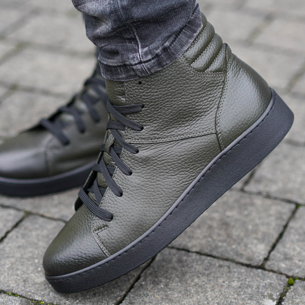 Oliwkowe trzewiki męskie OTIS