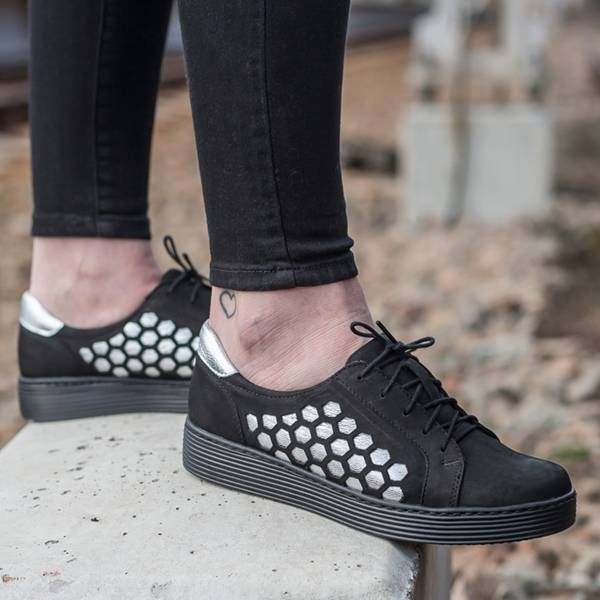 Czarne sneakersy damskie CLAUDIA