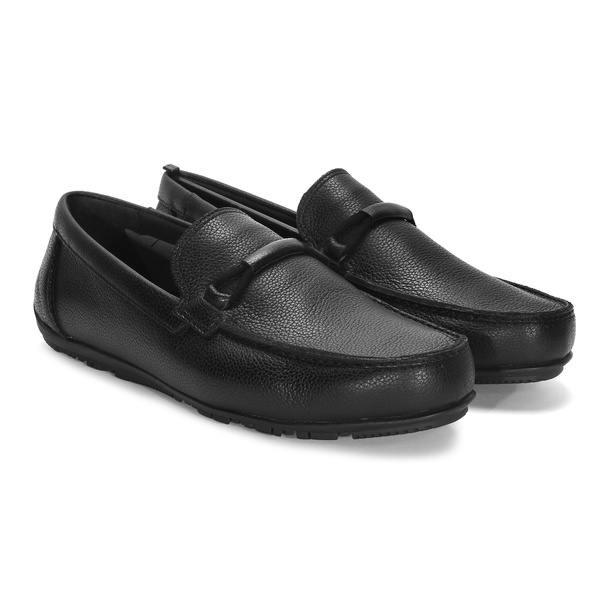 Czarne mokasyny męskie REMI